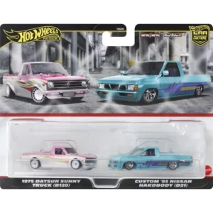 HOT WHEELS Premium 1975 Datsun Sunny Truck B120 & Custom '93 Nissan Hardbody D21